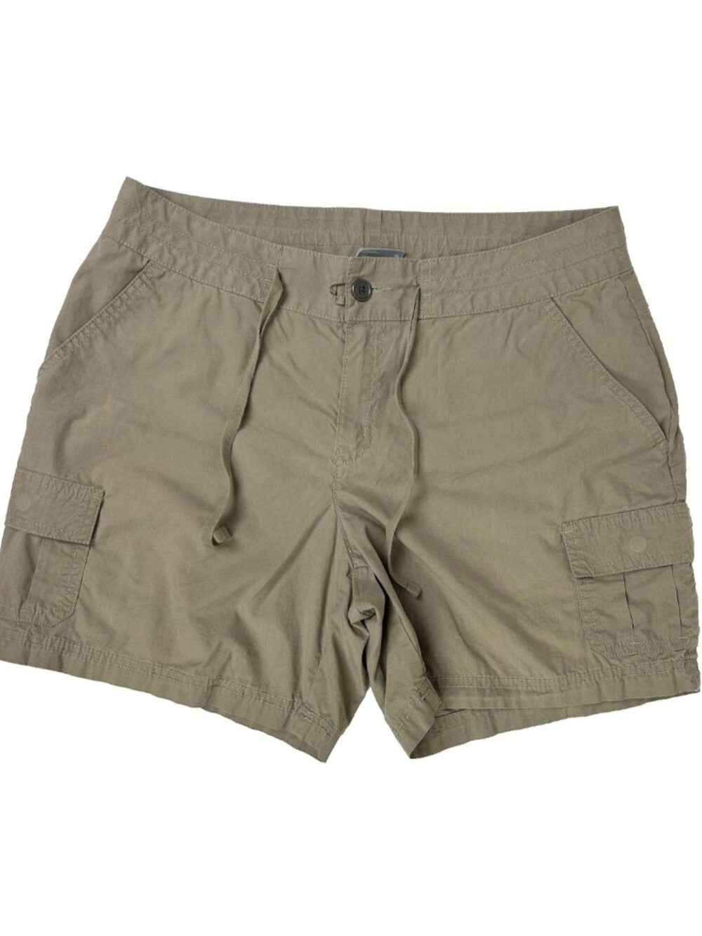 Columbia Hiking Cargo Shorts Cotton Canvas Khaki Outdoor Active Women's 10 EUC